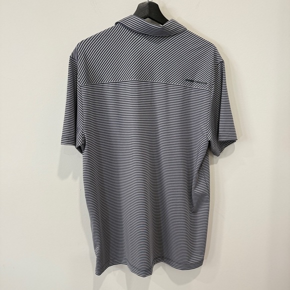 Under Armour Men's Heatgear Loose Grey and Black Striped Polo Shirt Size L - Picture 8 of 17